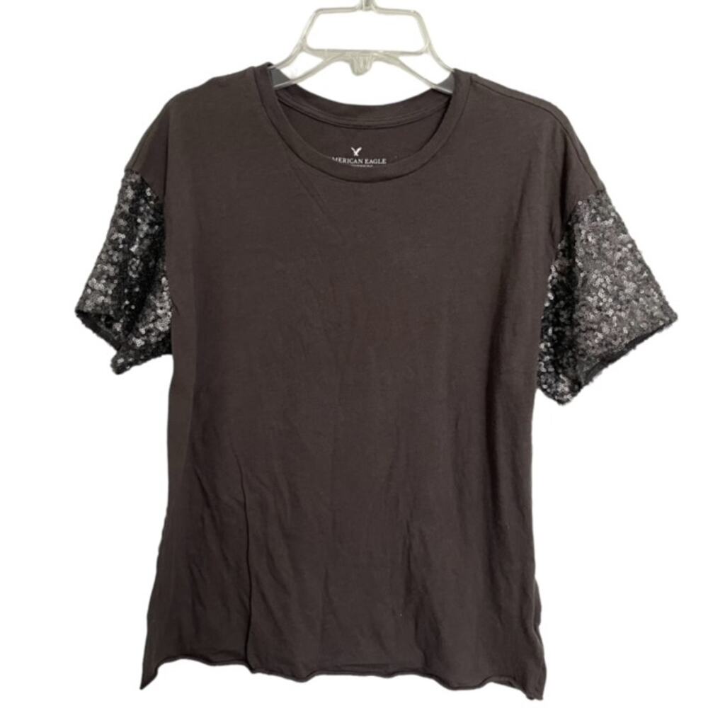 American Eagle Women's Tee Sparkle Short Sleeve Size XS